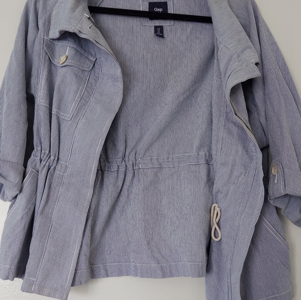 Small blue and white stripped jacket from Gap